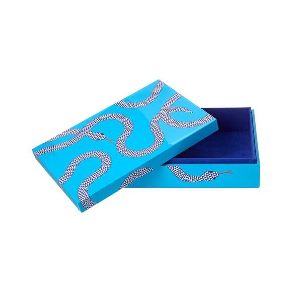 Jonathan Adler Eden Large Lacquer Box Blue